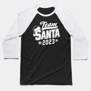 Team Santa Christmas Hat Pajamas Party Family Matching 2023 Baseball T-Shirt